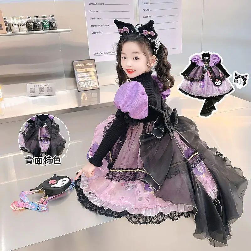 Sanrio Kuromi Western-style Children's Lolita Princess Dress Girls' Sweater Dress Baby Girl Clothes Kid Halloween Costume Girls'
Sanrio Kuromi Western-style Children's Lolita Princess Dress Girls' Sweater Dress Baby Girl Clothes Kid Halloween Costume Girls'