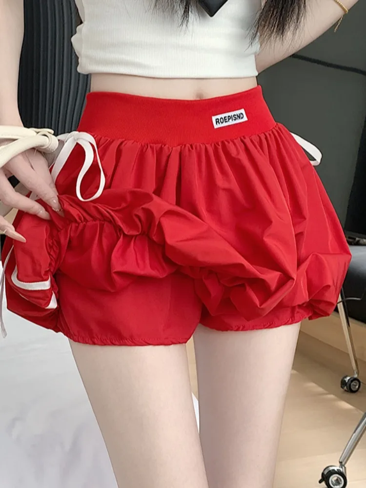Red Bouffant Short Skirt with Safety Pants Women's Summer American Sports Style Anti-Aging Knot Side Stripe Halves ...
Red Bouffant Short Skirt with Safety Pants Women's Summer American Sports Style Anti-Aging Knot Side Stripe Halves ...