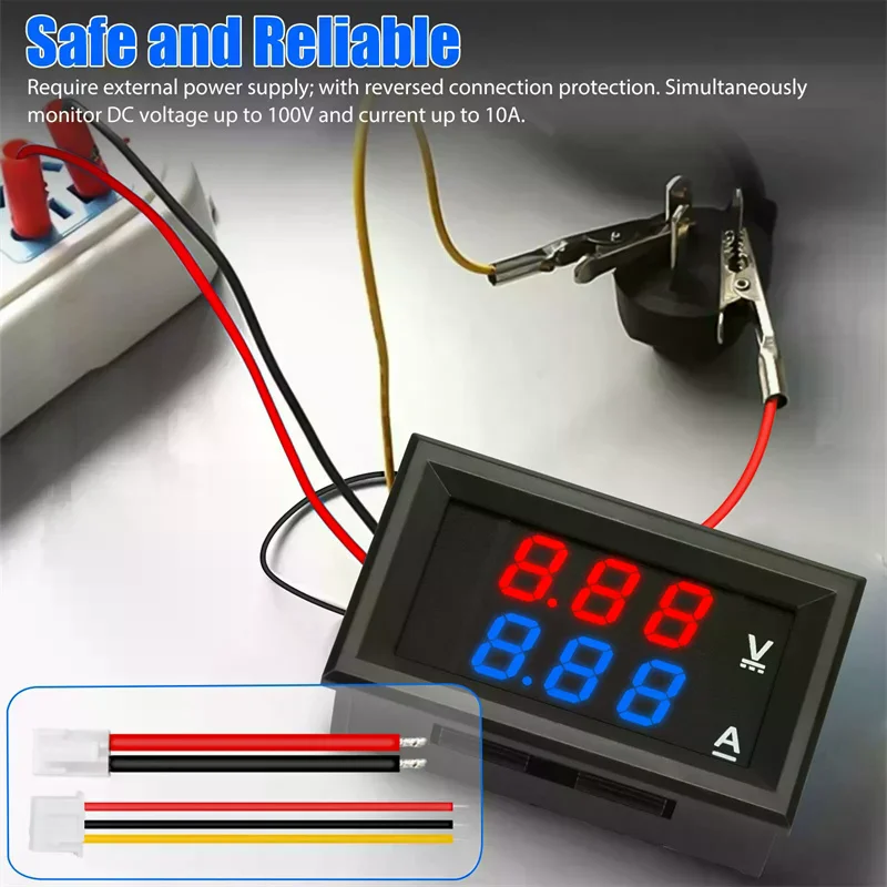 Accessory 0-100v 10a Digital Voltmeter Ammeter Dual Display Voltage Detector Current Meter Panel Amp Volt Gauge 0.28" Red
Accessory 0-100v 10a Digital Voltmeter Ammeter Dual Display Voltage Detector Current Meter Panel Amp Volt Gauge 0.28" Red