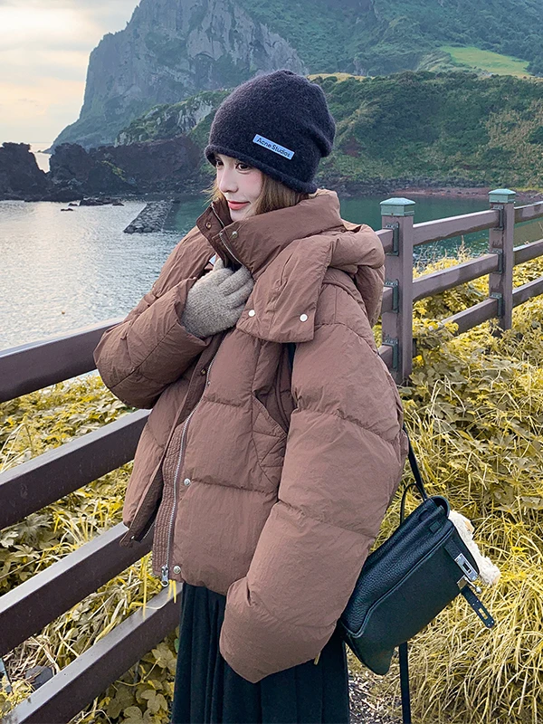 Карамельная утепленная куртка-пуховик для женщин, зима 2025, новая модель, приталенная, не объемная, теплая верхняя одежда в корейском стиле для повседневной носки
Карамельная утепленная куртка-пуховик для женщин, зима 2025, новая модель, приталенная, не объемная, теплая верхняя одежда в корейском стиле для повседневной носки