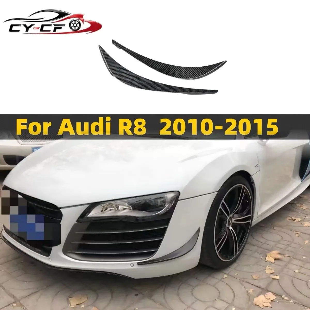 For Audi R8 V8 V10 2008-2015 Gen 1 Carbon Fiber Car Front Bumper Canards Trims Fins Spoiler Car Splitter Cover Racing Body Kits
For Audi R8 V8 V10 2008-2015 Gen 1 Carbon Fiber Car Front Bumper Canards Trims Fins Spoiler Car Splitter Cover Racing Body Kits