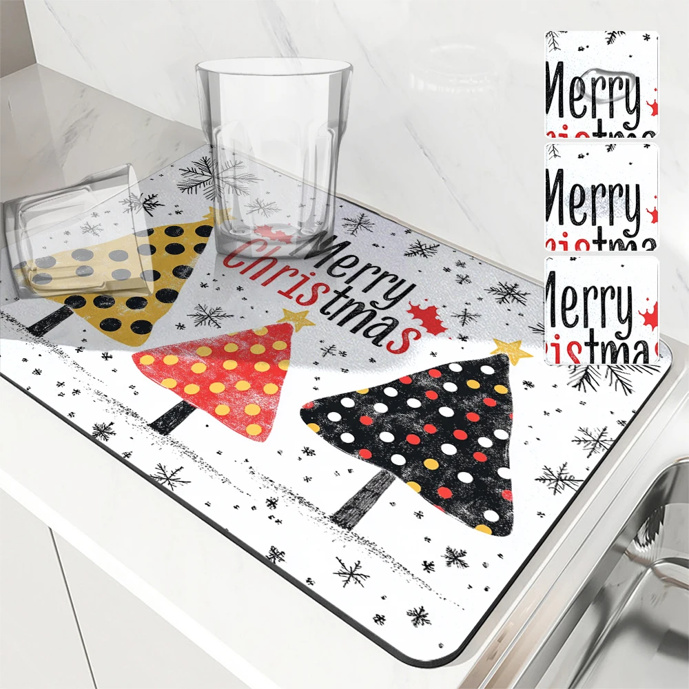 Коврик для сушки кофейных чашек Рождественская елка Нескользящий впитывающий коврик Диатомы Посуда Кухонная столешница Коврик для слива Кофе-бар Сливные коврики
Коврик для сушки кофейных чашек Рождественская елка Нескользящий впитывающий коврик Диатомы Посуда Кухонная столешница Коврик для слива Кофе-бар Сливные коврики