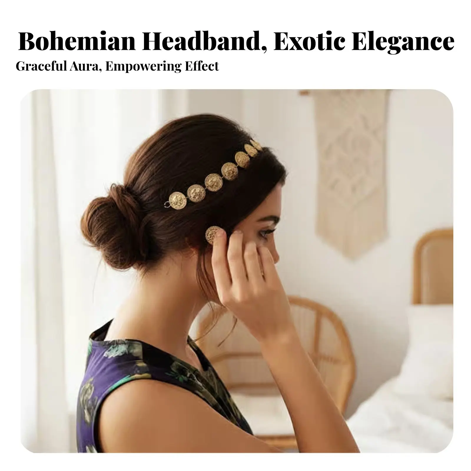 Bohemian Coin Headband Vintage Inspired Elastic Coin Hair Band Boho Event Headwear Lightweight Versatile for Women, Event S
Bohemian Coin Headband Vintage Inspired Elastic Coin Hair Band Boho Event Headwear Lightweight Versatile for Women, Event S