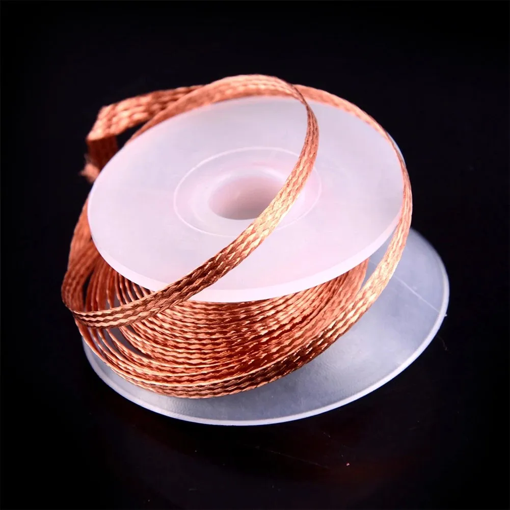 1.5-3.5mm 1.5M Desoldering Mesh Braid Tape Copper Welding Point Solder Remover Wire Soldering For Soldering Repair Tool
1.5-3.5mm 1.5M Desoldering Mesh Braid Tape Copper Welding Point Solder Remover Wire Soldering For Soldering Repair Tool