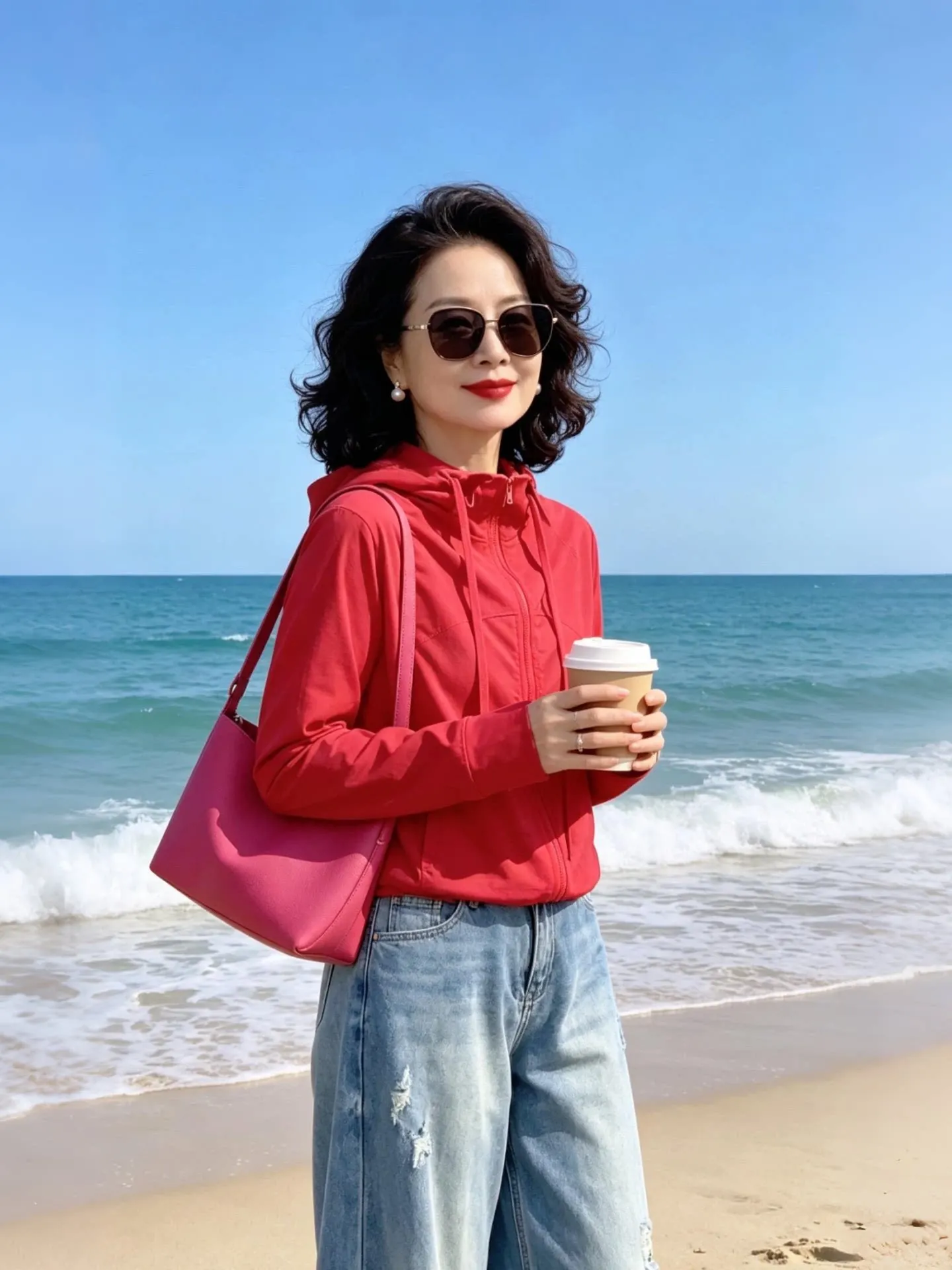 Casual Red Hooded Sun Protection Shirt Korean Style Breathable Long Sleeve Women's Top Fashionable Ageless Summer 2026
Casual Red Hooded Sun Protection Shirt Korean Style Breathable Long Sleeve Women's Top Fashionable Ageless Summer 2026