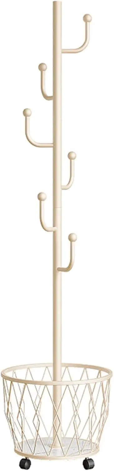 Modern simple vertical clothes hanger portable clothes rack with rollers and storage basket movable metal clothes hanger does no
Modern simple vertical clothes hanger portable clothes rack with rollers and storage basket movable metal clothes hanger does no