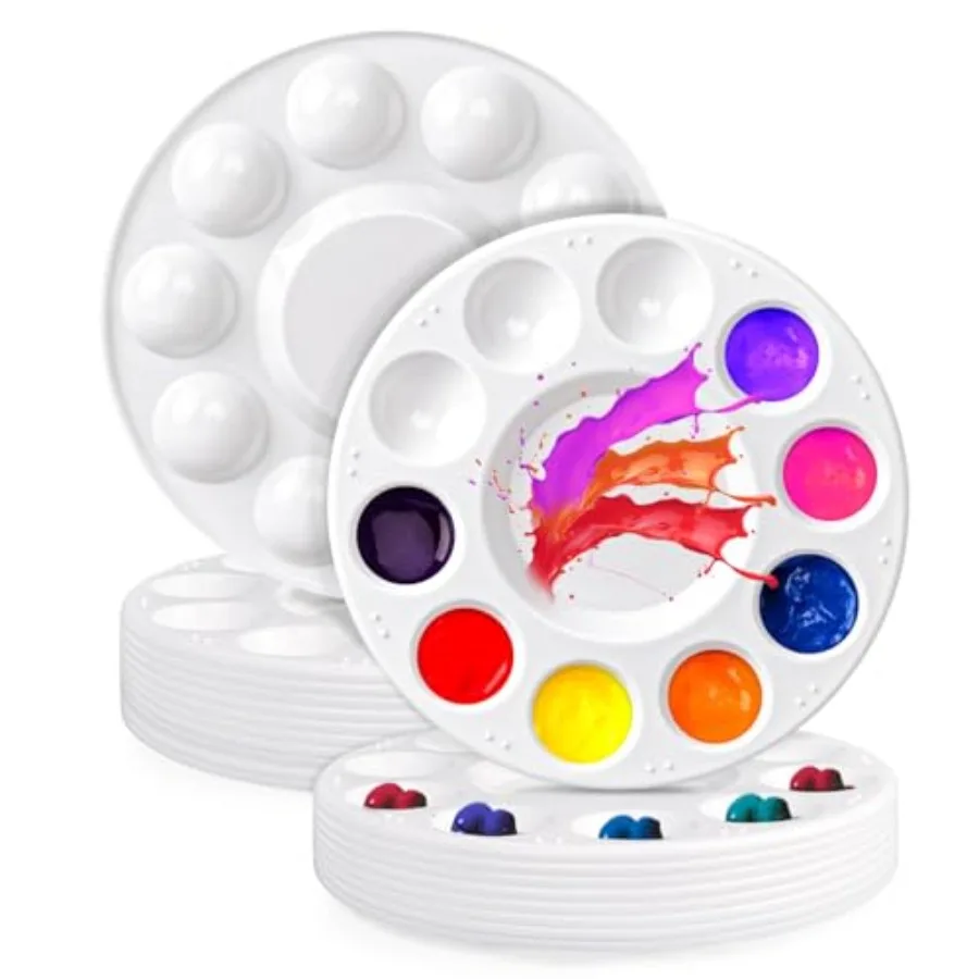 Pcs Paint Tray Palettes, Plastic Paint Pallets, Watercolor Palette Painting Tray for Painting Party, DIY Craft and Art Painting
Pcs Paint Tray Palettes, Plastic Paint Pallets, Watercolor Palette Painting Tray for Painting Party, DIY Craft and Art Painting