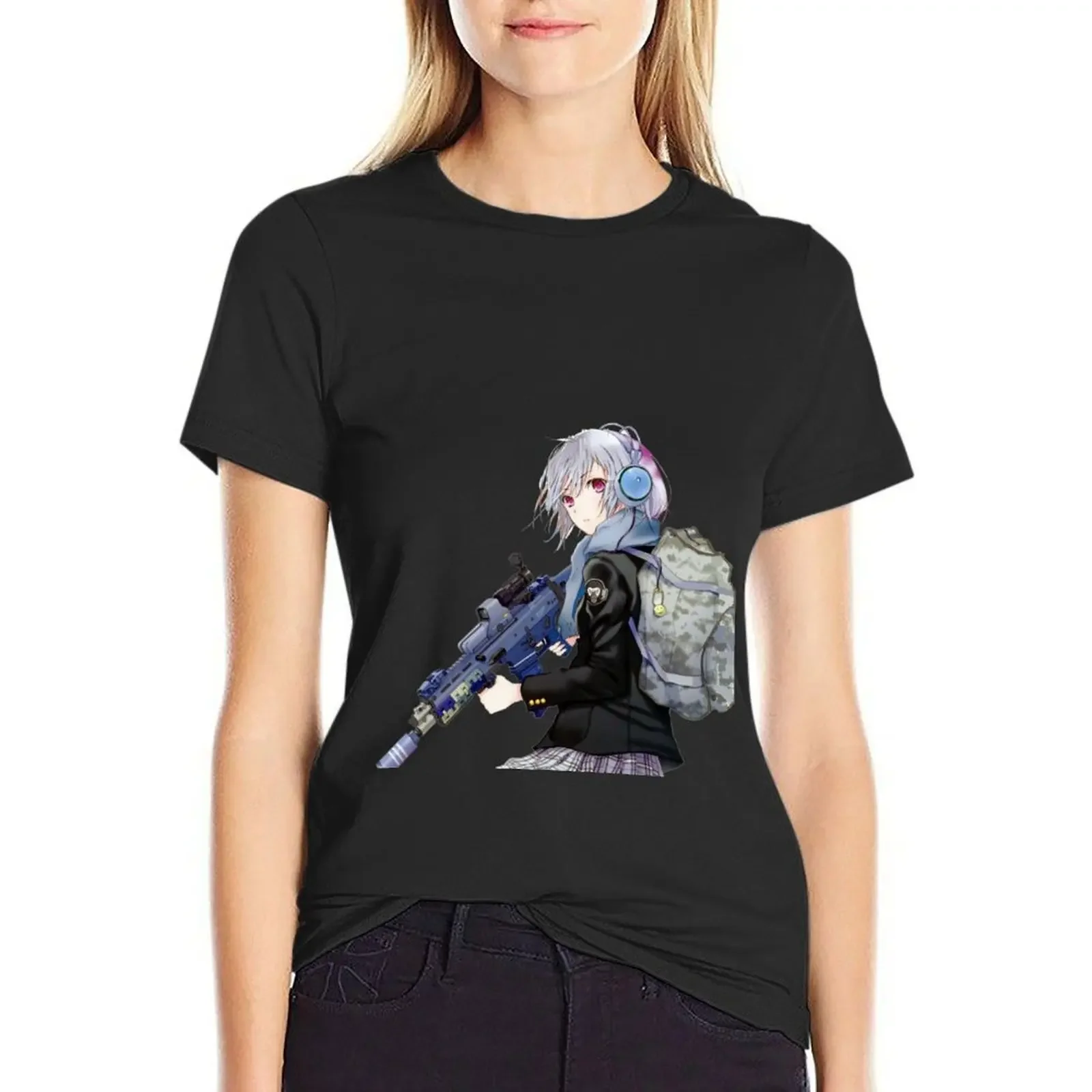 Unisex - Anime girl with gun T-Shirt lady clothes cute clothes Female clothing Blouse Woman fashion
Unisex - Anime girl with gun T-Shirt lady clothes cute clothes Female clothing Blouse Woman fashion