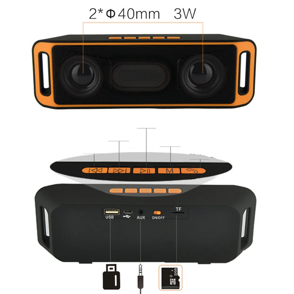 Outdoor Speaker Mini Subwoofer Portable Wireless High Bass Definition Audio Stereo Sound Effect Microphone
Outdoor Speaker Mini Subwoofer Portable Wireless High Bass Definition Audio Stereo Sound Effect Microphone
