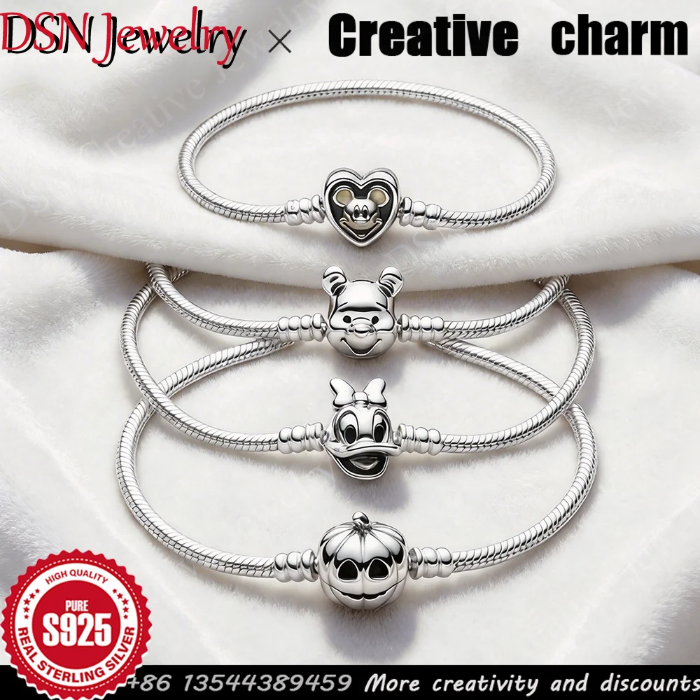 DSN Jewelry heart clasp Charm Bracelet Cartoon Bear Snake Chain Duck Bracelet Women High Quality Original Luxury Jewelry Gift
DSN Jewelry heart clasp Charm Bracelet Cartoon Bear Snake Chain Duck Bracelet Women High Quality Original Luxury Jewelry Gift