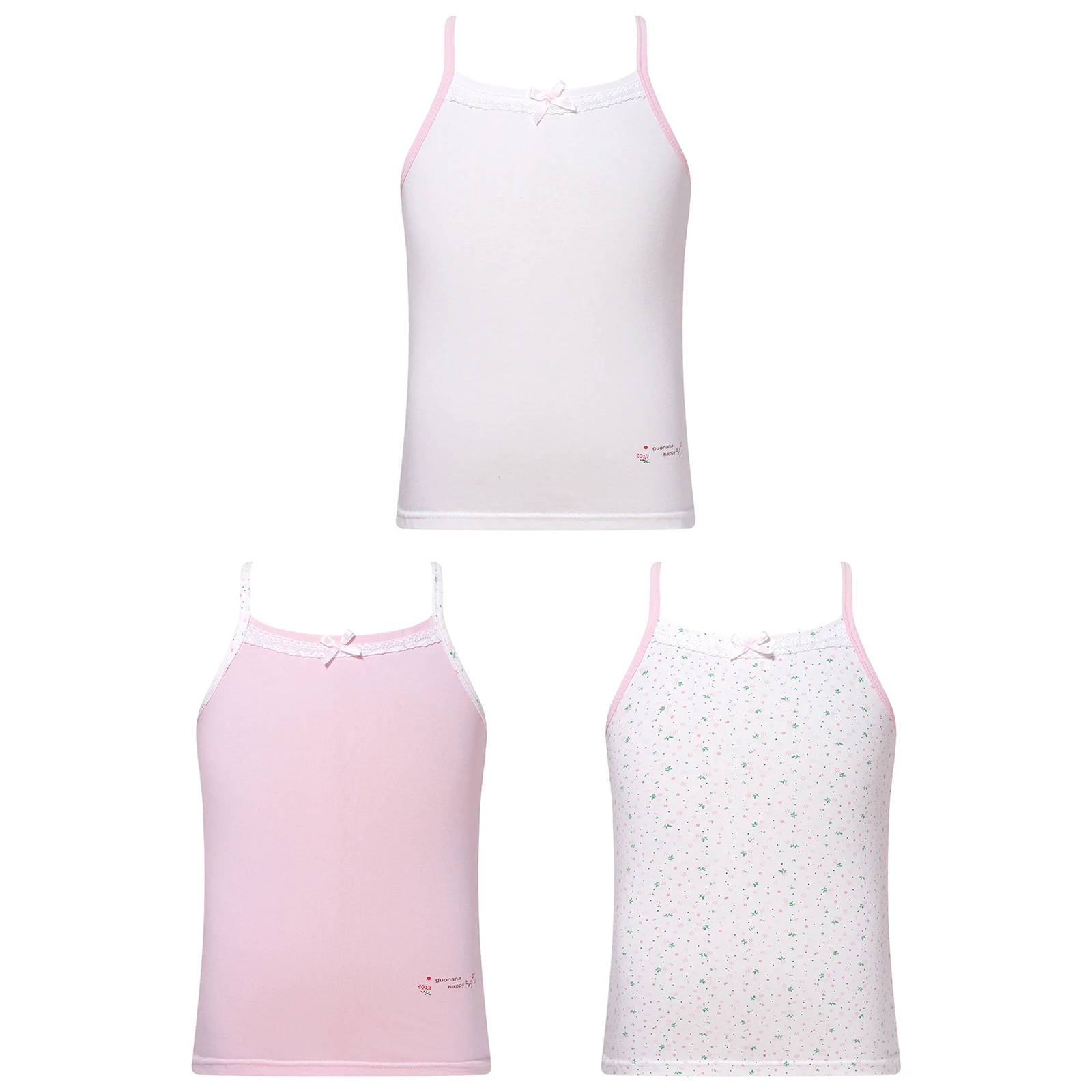 3Pcs/Set Girls Cute Bow Floral Print Camisole Kids Tank Top Soft Undershirts Breathable Cotton Sleeveless Vest Underwear
3Pcs/Set Girls Cute Bow Floral Print Camisole Kids Tank Top Soft Undershirts Breathable Cotton Sleeveless Vest Underwear