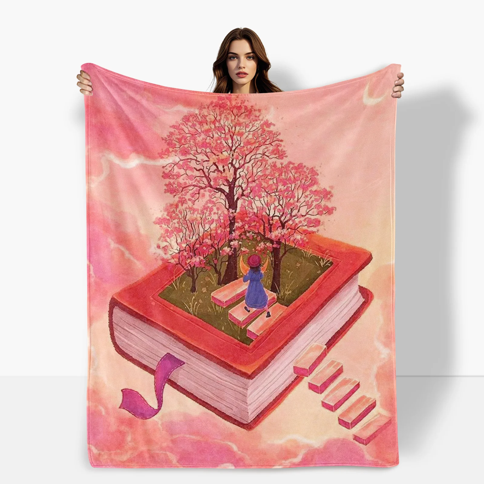 Book Pink Staircase And Cloud Pattern Blanket For Dreamy-Themed Decor And Unique Gift For Adults And Visionaries
Book Pink Staircase And Cloud Pattern Blanket For Dreamy-Themed Decor And Unique Gift For Adults And Visionaries