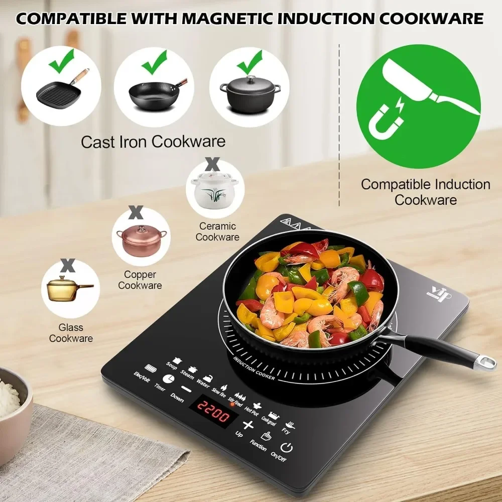 110V Induction Cooktop, 750W Electric Induction Stove W/ Touch Panel, 60-240℃ Temp Adjustable, for Dorm Room, Home Kitchen, RVs
110V Induction Cooktop, 750W Electric Induction Stove W/ Touch Panel, 60-240℃ Temp Adjustable, for Dorm Room, Home Kitchen, RVs