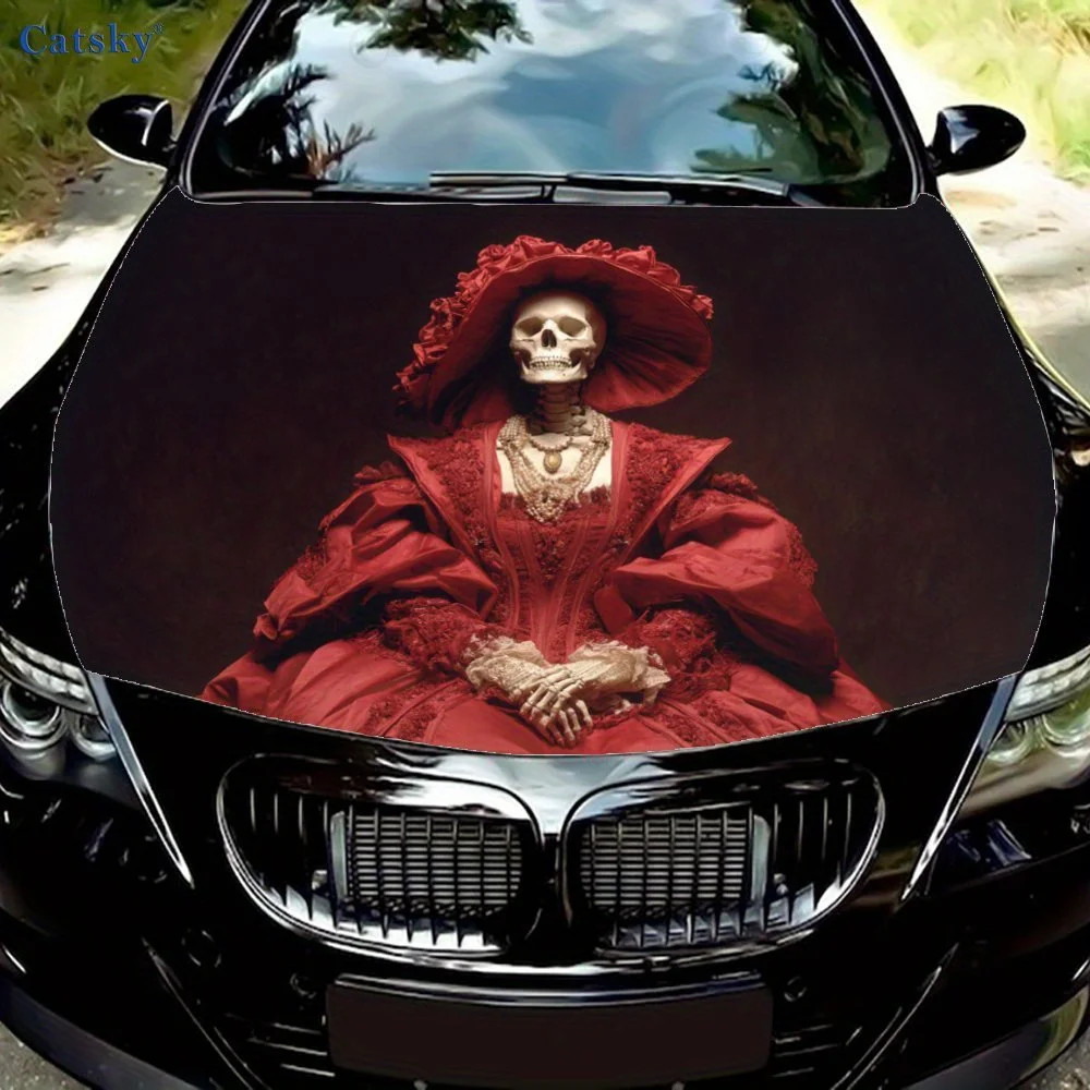Skull in Red Attire Car Hood Decal Sticker, Truck Sticker, Self-Adhesive Long-Lasting Car Accessories, Suitable For Car, Truck H
Skull in Red Attire Car Hood Decal Sticker, Truck Sticker, Self-Adhesive Long-Lasting Car Accessories, Suitable For Car, Truck H