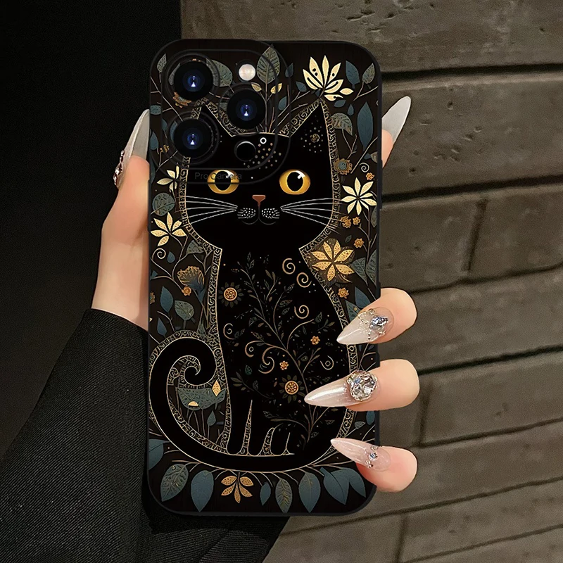 Flower Black Cat Pattern Silicone Phone Case For iPhone 17 16 15 Pro Max 14 13 12 11 Pro 17 Air 16E XS X XR 7 8 Plus Soft Cover
Flower Black Cat Pattern Silicone Phone Case For iPhone 17 16 15 Pro Max 14 13 12 11 Pro 17 Air 16E XS X XR 7 8 Plus Soft Cover