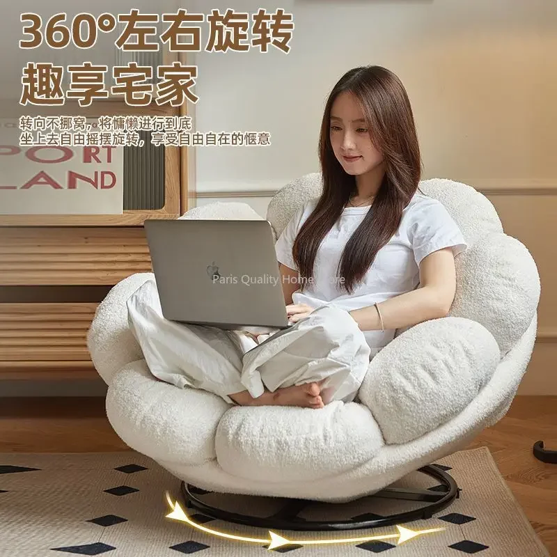 Can Lie Can Sleep Living Room Bedroom Single Lamb Fleece Leisure Thickened Swivel Recliner Single Sofa Chair
Can Lie Can Sleep Living Room Bedroom Single Lamb Fleece Leisure Thickened Swivel Recliner Single Sofa Chair
