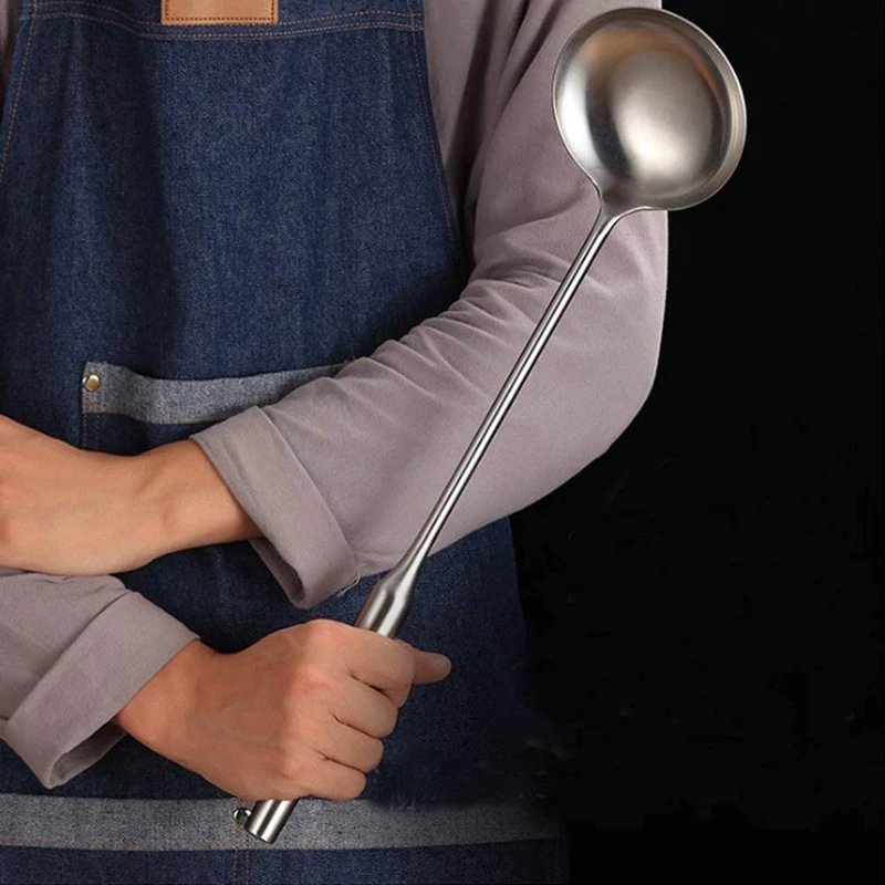A46T Soup Ladle, Wok Spatula,the Longer Handle Shovel Spoon Rustproof, Heat Resistance, Integral Forming Durable Stainless
A46T Soup Ladle, Wok Spatula,the Longer Handle Shovel Spoon Rustproof, Heat Resistance, Integral Forming Durable Stainless