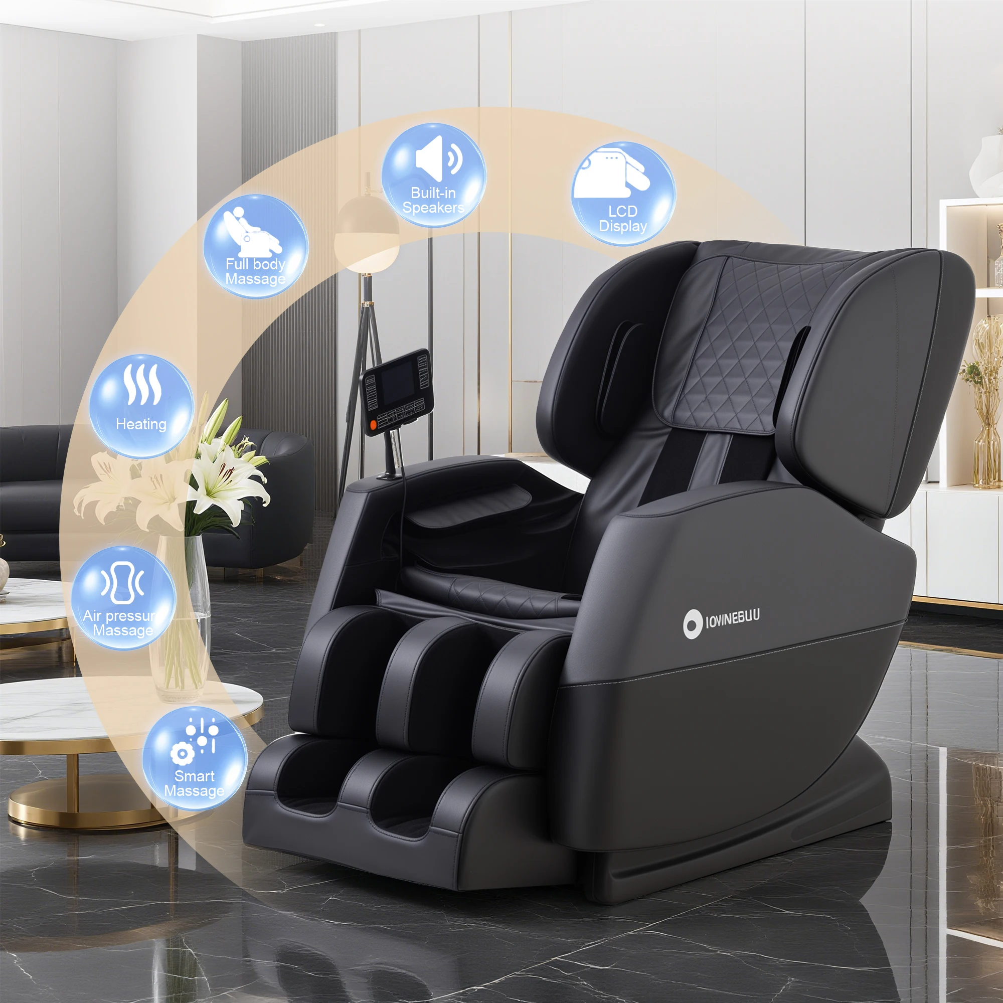 Full Body Zero Gravity Massage Chair, 10 Rollers Massage, Waist Heating, Lcd Touch Screen, 5.1-5.9 Ft, Male/Female Gift
Full Body Zero Gravity Massage Chair, 10 Rollers Massage, Waist Heating, Lcd Touch Screen, 5.1-5.9 Ft, Male/Female Gift