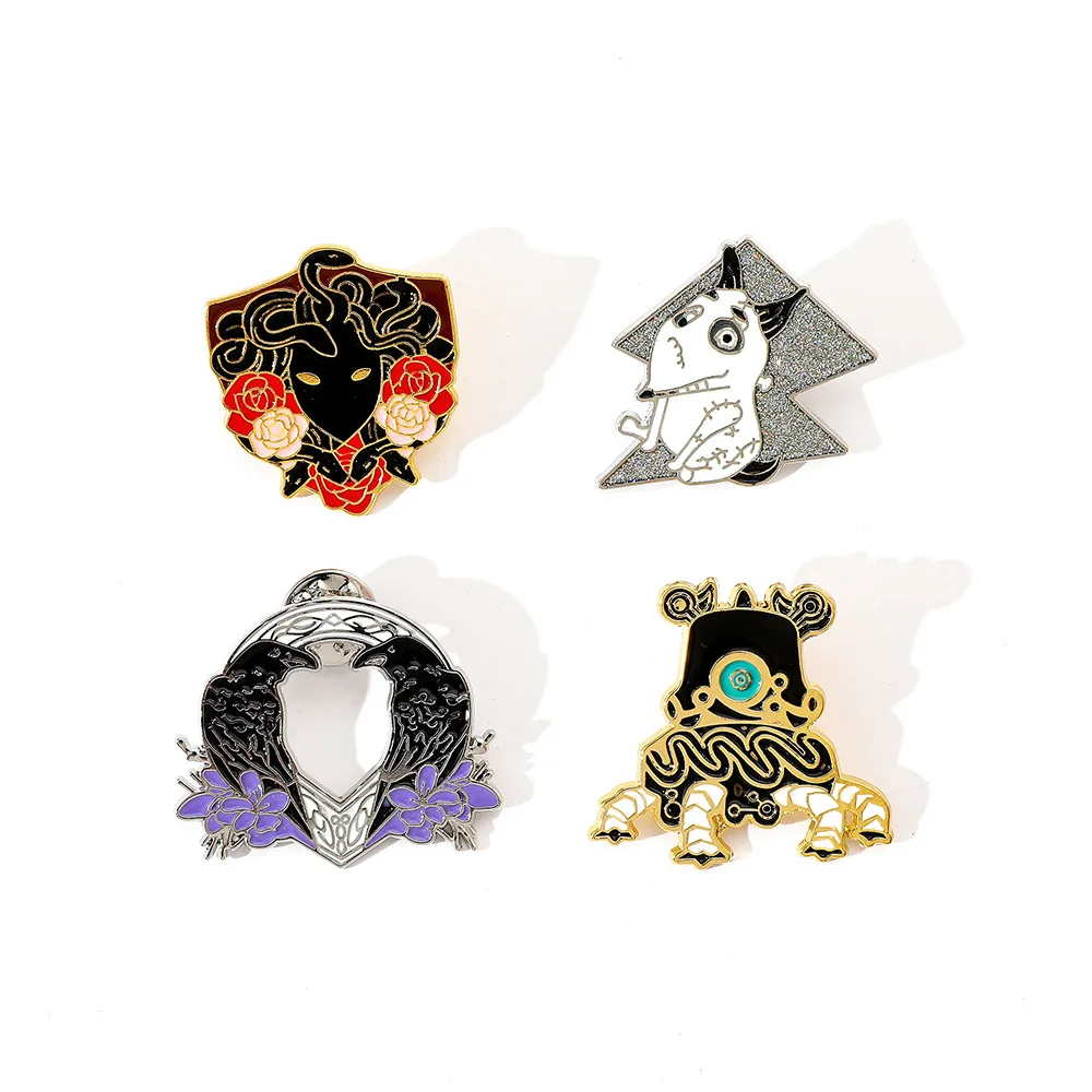 Enamel Medusa Brooches Halloween Horror Ghost Dog Crow Banshee Lapel Pins Banquet Party Backpack Gifts Jewelry Accessories
Enamel Medusa Brooches Halloween Horror Ghost Dog Crow Banshee Lapel Pins Banquet Party Backpack Gifts Jewelry Accessories