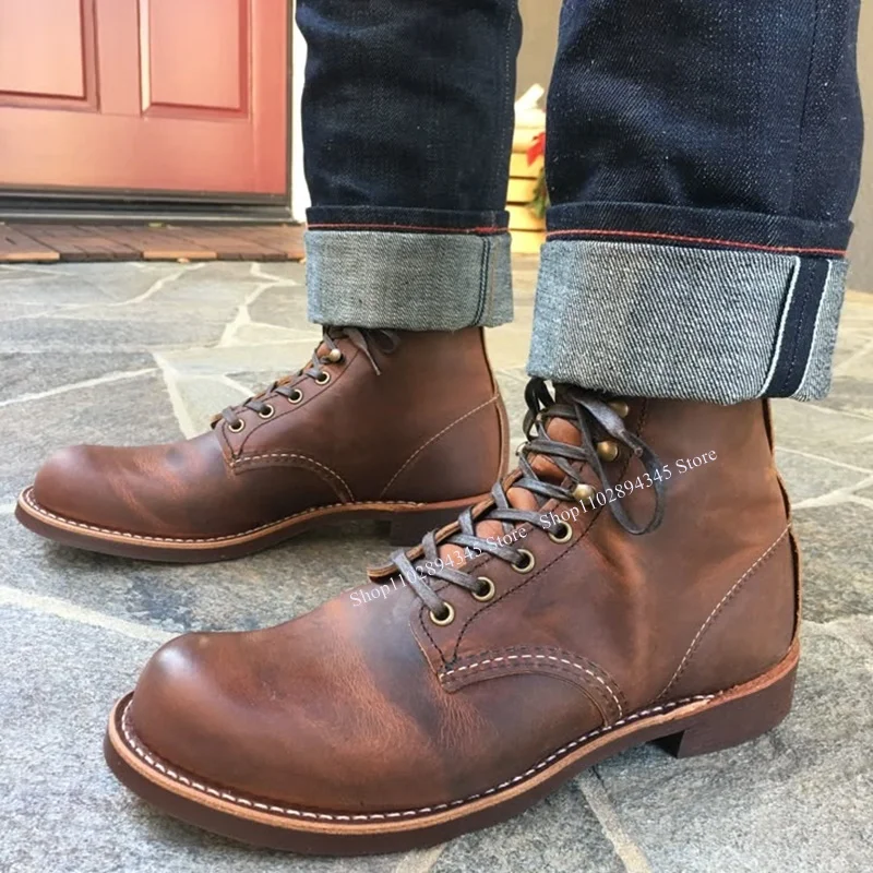 Brown Lace Up Matte Men Shoes Men's Dress Shoes Leather Boots High Quality Party Shoes Fashion Big Size 48 Zapatillas Mujer
Brown Lace Up Matte Men Shoes Men's Dress Shoes Leather Boots High Quality Party Shoes Fashion Big Size 48 Zapatillas Mujer