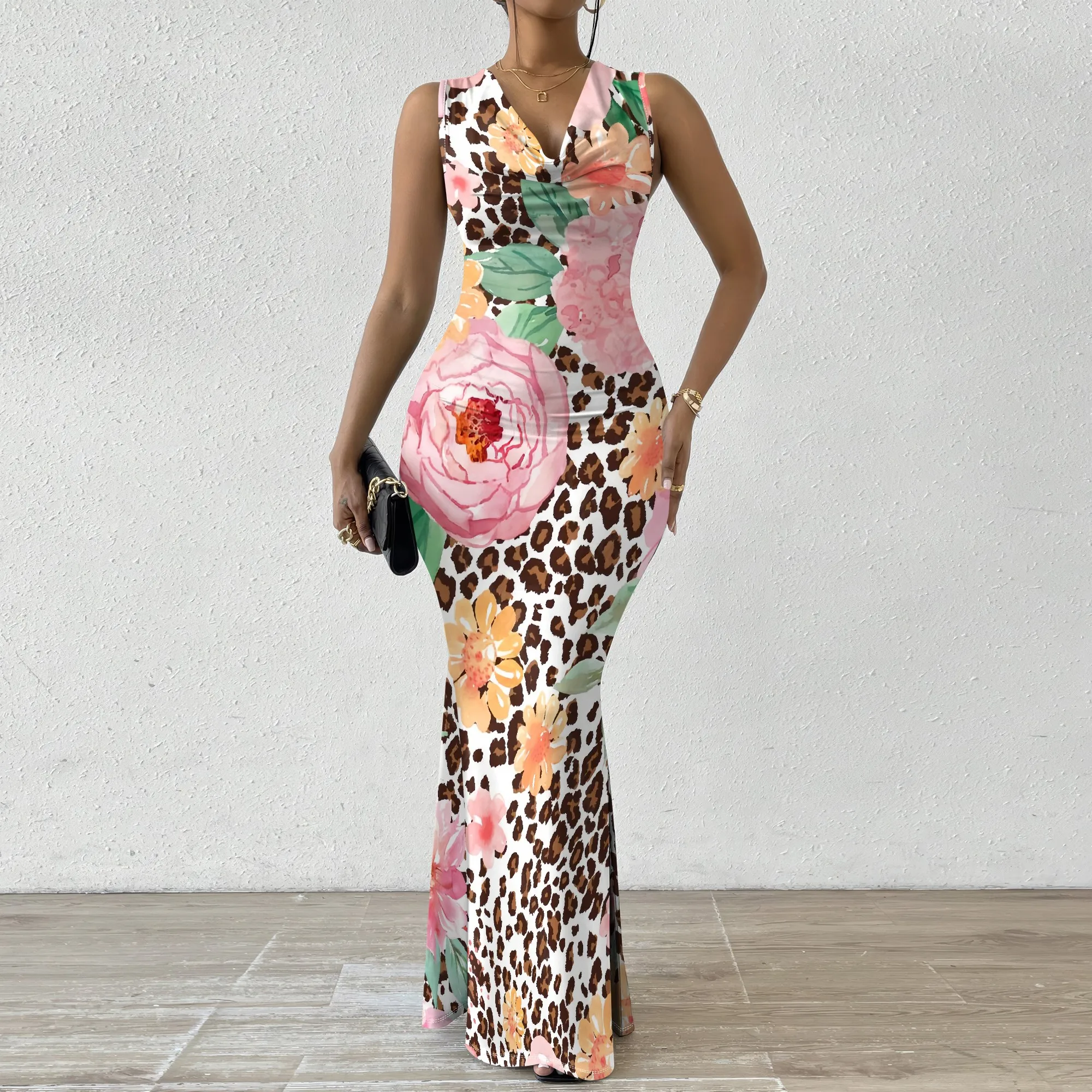 Women's Leopard Floral Bodycon Dress – Sleeveless Sexy Maxi Dress for Summer Party XS-2XL
Women's Leopard Floral Bodycon Dress – Sleeveless Sexy Maxi Dress for Summer Party XS-2XL