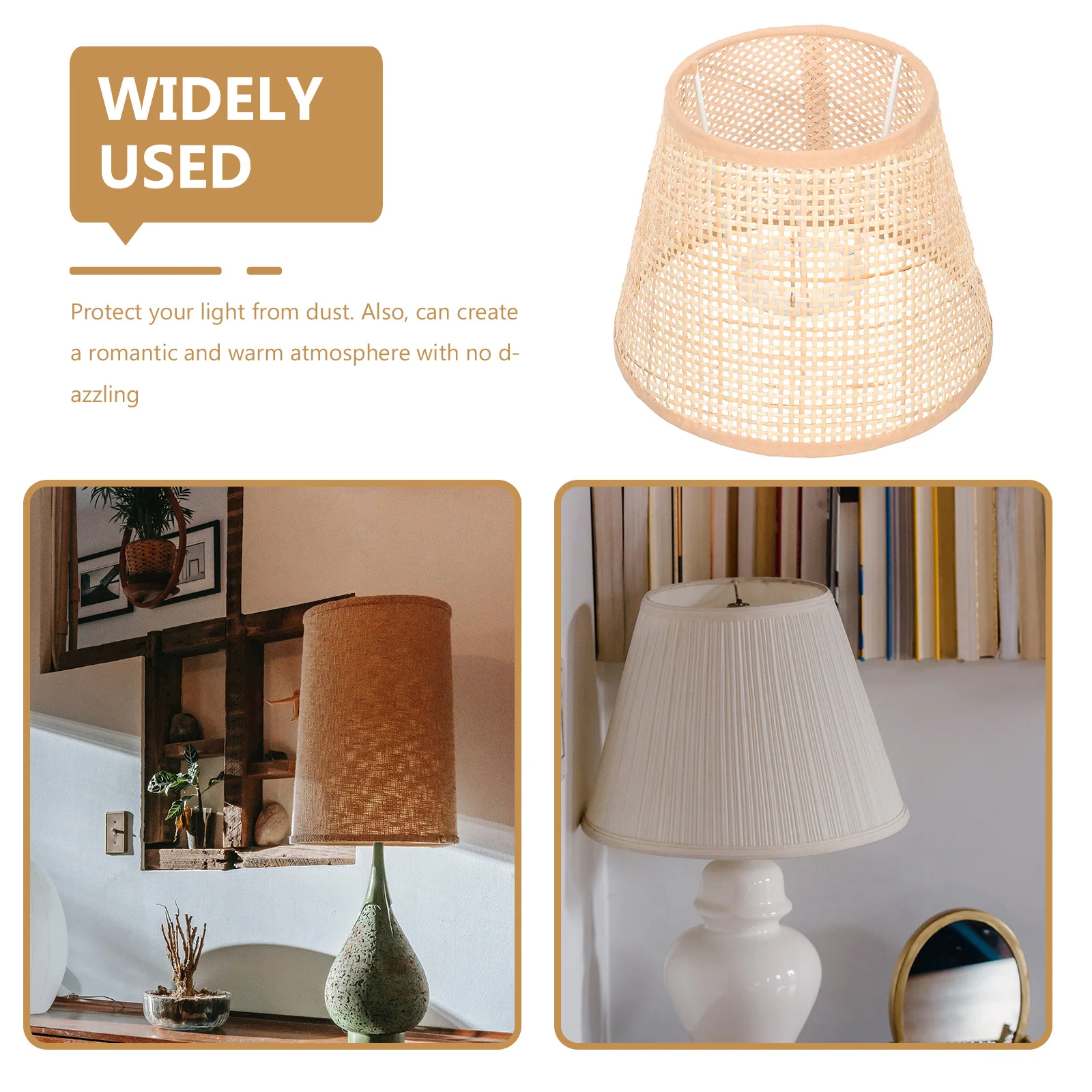 Woven Lampshade Rattan Woven Lamp Cover for Bedroom Living Room Study Home Hotel Desk Table Lamp Light Fixture Decoration
Woven Lampshade Rattan Woven Lamp Cover for Bedroom Living Room Study Home Hotel Desk Table Lamp Light Fixture Decoration