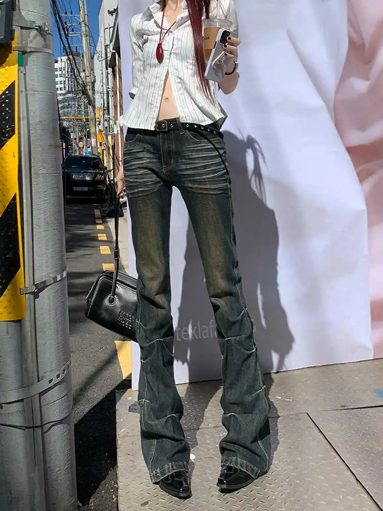 Women's Stacked Jean Denim Pants Grunge Goblin Core Y2k High Street Punk Cowboy Japanese Dark Academia Harajuku Long Trousers
Women's Stacked Jean Denim Pants Grunge Goblin Core Y2k High Street Punk Cowboy Japanese Dark Academia Harajuku Long Trousers