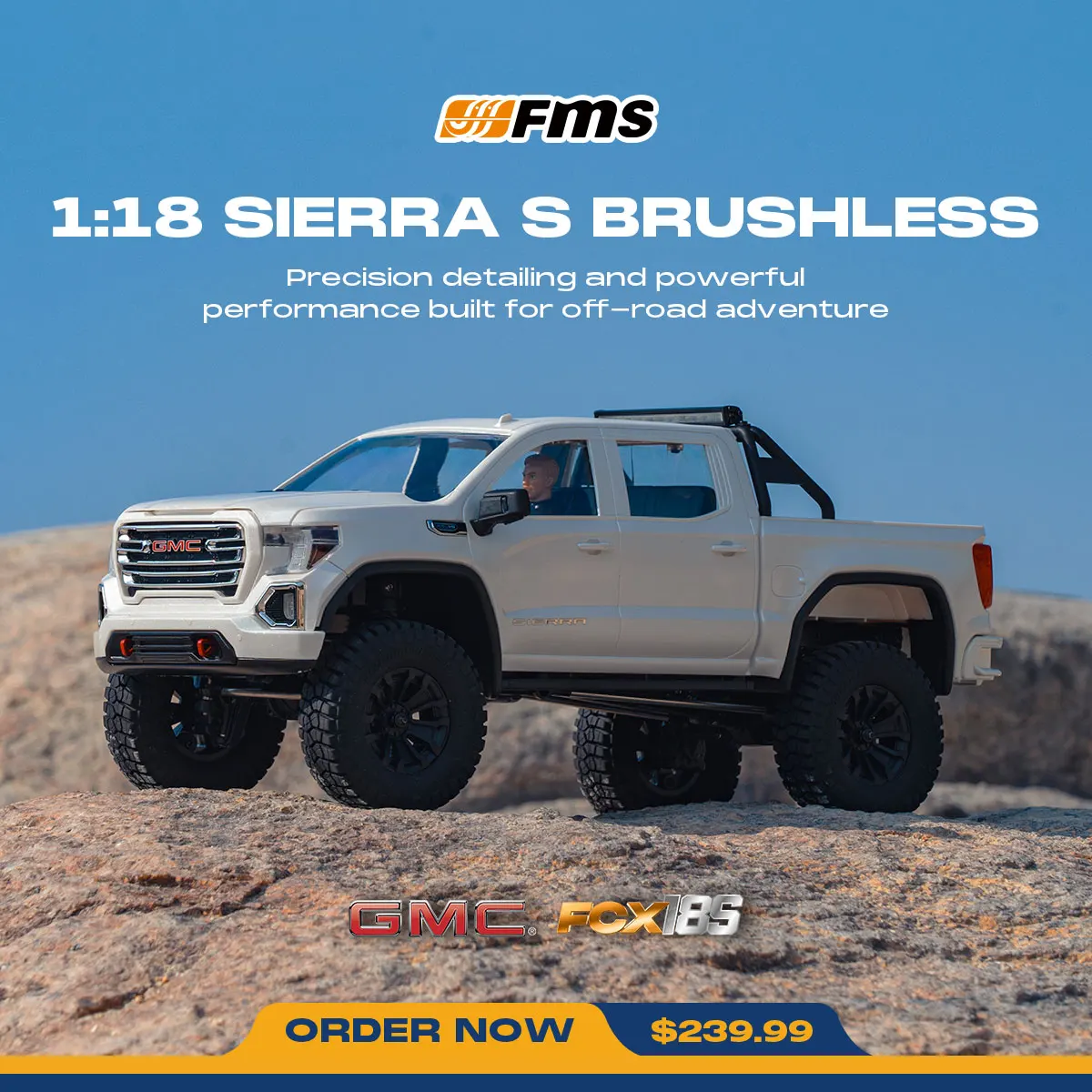 New Fms Fcx18 1:18 Sierra White Brushless With Light 2.4ghz All-Metal Chassis Pica Climbing Car Boys Toys Gifts Rc Cars
New Fms Fcx18 1:18 Sierra White Brushless With Light 2.4ghz All-Metal Chassis Pica Climbing Car Boys Toys Gifts Rc Cars