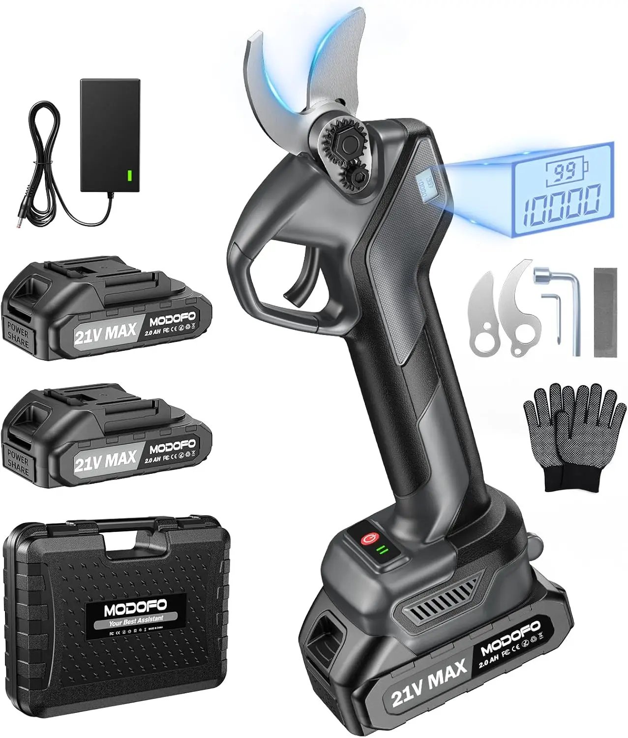 Cordless Electric Pruning Shears Lcd Display Brushless Motor 2 Inch Cutting Diameter 2 Rechargeable Batteries Extra Blade Garden
Cordless Electric Pruning Shears Lcd Display Brushless Motor 2 Inch Cutting Diameter 2 Rechargeable Batteries Extra Blade Garden