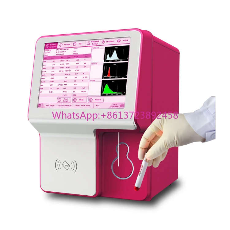 Genrui Brand Portable Double Channels Analyzer Blood Counter Hematology Reagents 3-part Vet Hematology Analyzer
Genrui Brand Portable Double Channels Analyzer Blood Counter Hematology Reagents 3-part Vet Hematology Analyzer