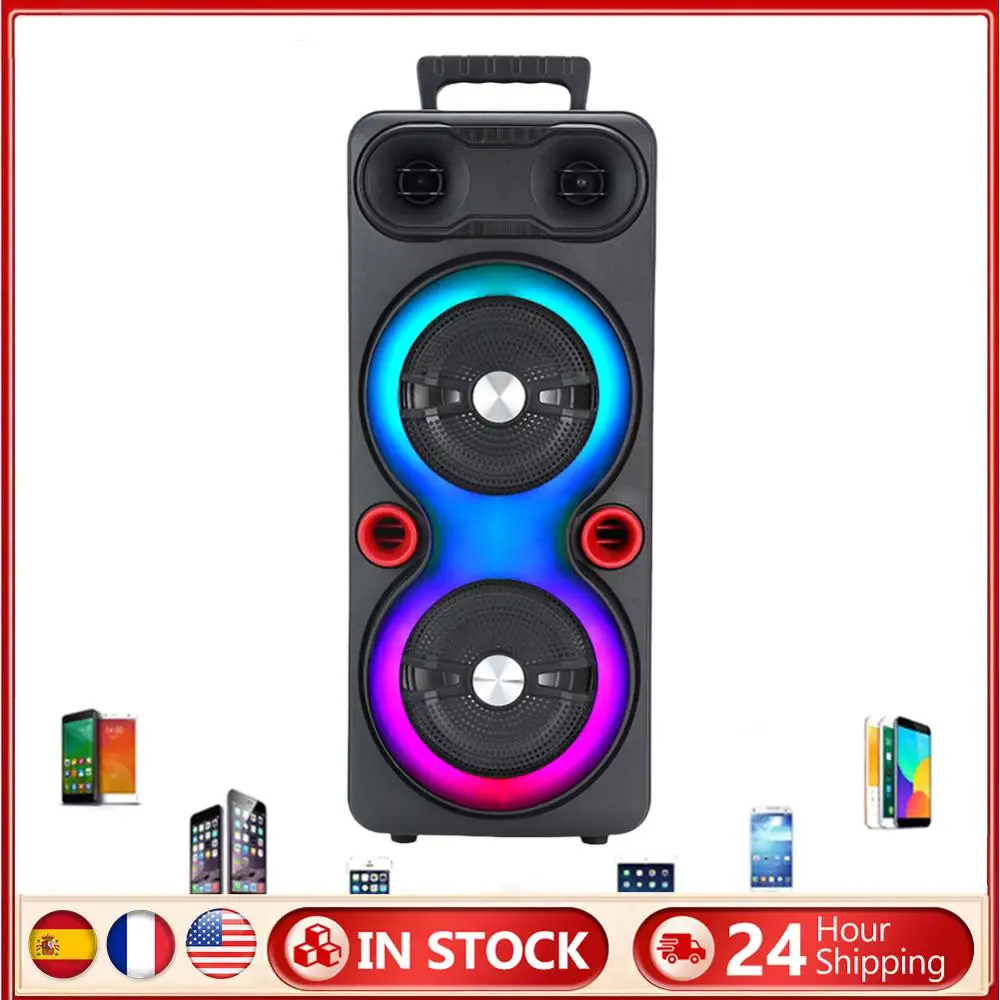 Двойной сабвуфер, Bluetooth-совместимый 5,0, 6,5-дюймовый стерео сабвуфер, светодиодный AUX, караоке-машина, RGB, звуковая коробка для вечеринок
Двойной сабвуфер, Bluetooth-совместимый 5,0, 6,5-дюймовый стерео сабвуфер, светодиодный AUX, караоке-машина, RGB, звуковая коробка для вечеринок