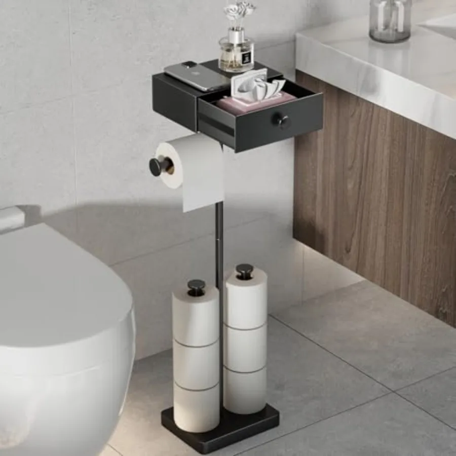 Toilet Paper Holder Stand, Toilet Paper Roll Holder Wipes Storage Heavy Duty Floor Bathroom Tissue Holder No Drill Tp Holder fo
Toilet Paper Holder Stand, Toilet Paper Roll Holder Wipes Storage Heavy Duty Floor Bathroom Tissue Holder No Drill Tp Holder fo