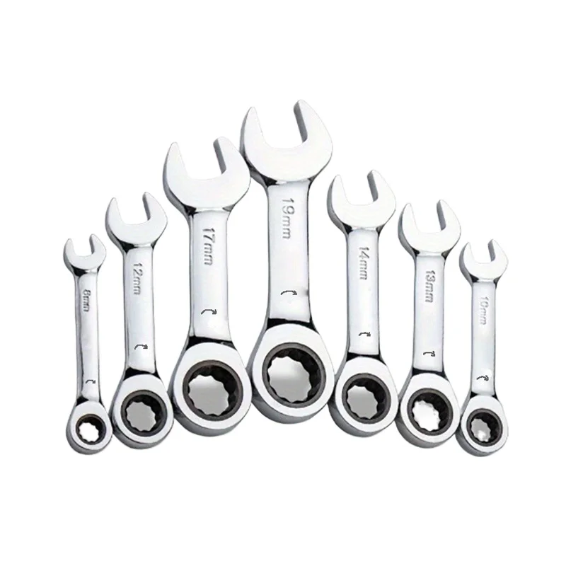 1 PCS Short Handle Quick Ratchet Wrench Opening Dual-purpose Wrench Two-way Labor-saving Auto Repair Hardware Wrench Tool
1 PCS Short Handle Quick Ratchet Wrench Opening Dual-purpose Wrench Two-way Labor-saving Auto Repair Hardware Wrench Tool