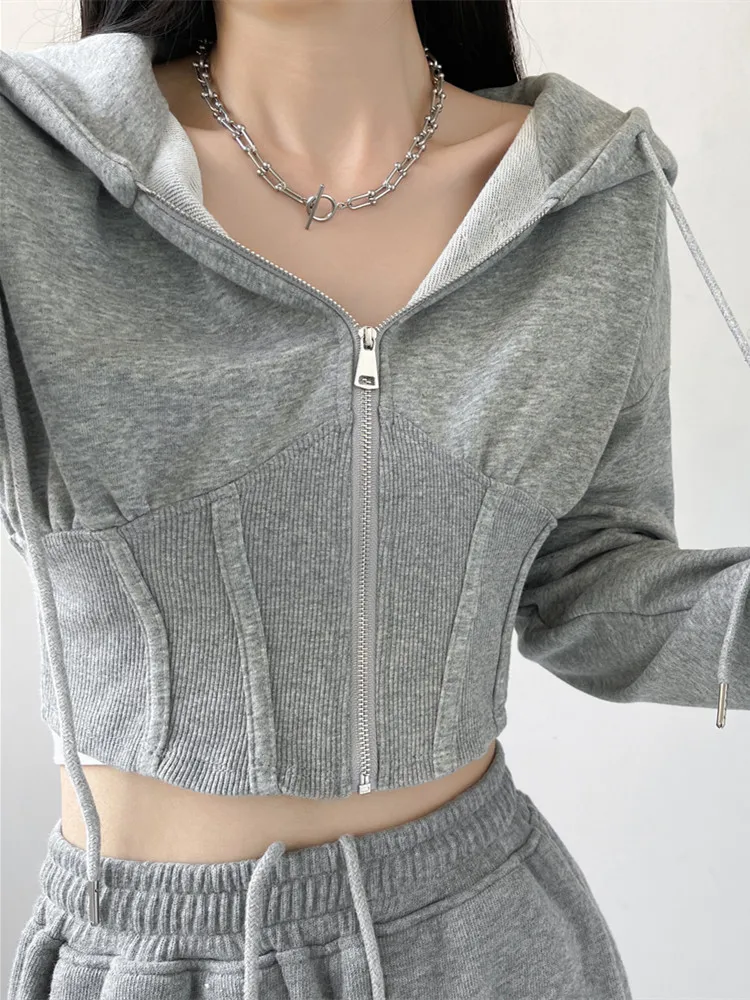 Street Style Zipper Hoodie Slim Fit Short Sleeve Long Sleeve Fishbone Waist Cinching Sports Casual Jazz Top Women's Fashion
Street Style Zipper Hoodie Slim Fit Short Sleeve Long Sleeve Fishbone Waist Cinching Sports Casual Jazz Top Women's Fashion