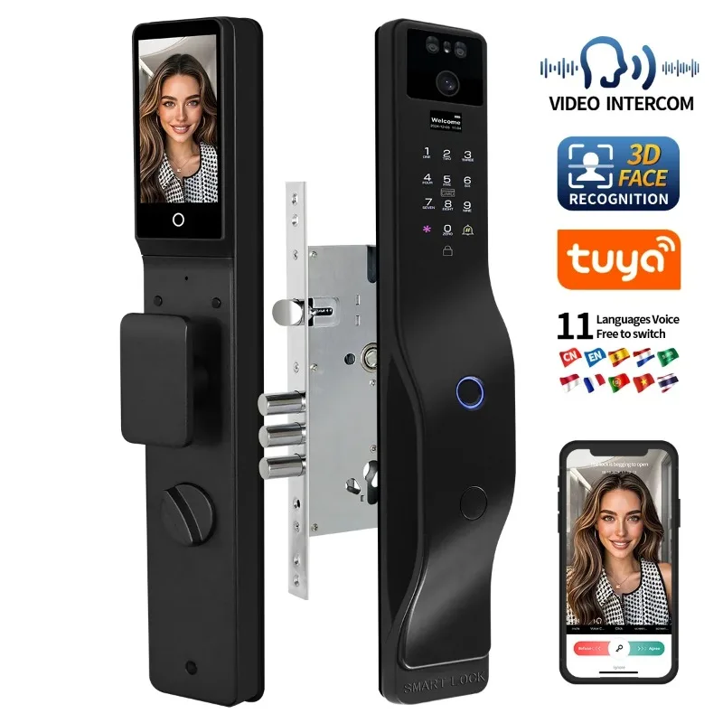 Factory Price Smart Lock Tuya Wifi Video Call Intercom Function Digital Keypad Electronic Door Lock Smart Card Keys 6085
Factory Price Smart Lock Tuya Wifi Video Call Intercom Function Digital Keypad Electronic Door Lock Smart Card Keys 6085