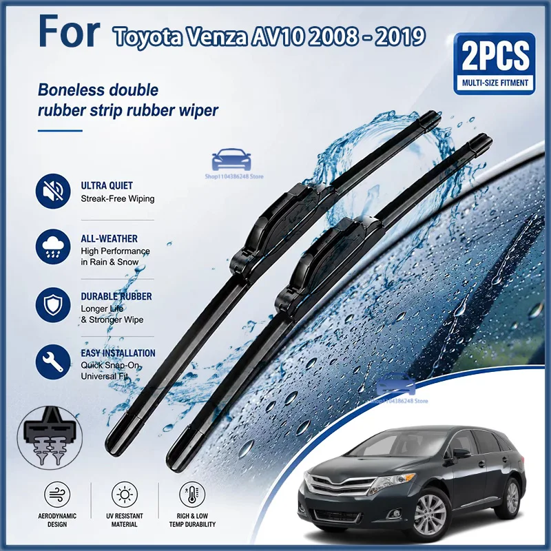 Front Hybrid Wiper Blades For Toyota Venza AV10 2008 - 2019 Windshield Windscreen Window Brushes 26"+22" Modification Parts
Front Hybrid Wiper Blades For Toyota Venza AV10 2008 - 2019 Windshield Windscreen Window Brushes 26"+22" Modification Parts