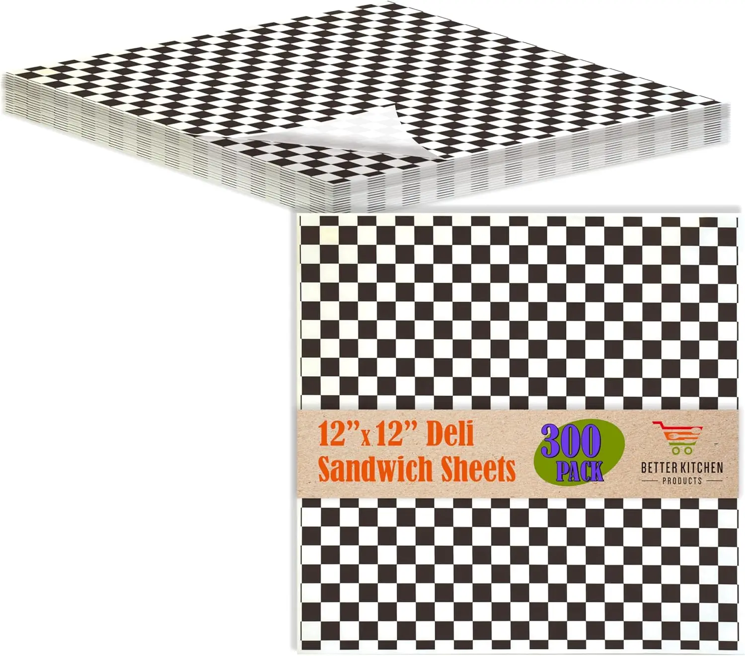 Бумага для упаковки продуктов Better Kitchen Products, вощеная, в клетку, 12 x 12 дюймов, для деликатесов
Бумага для упаковки продуктов Better Kitchen Products, вощеная, в клетку, 12 x 12 дюймов, для деликатесов