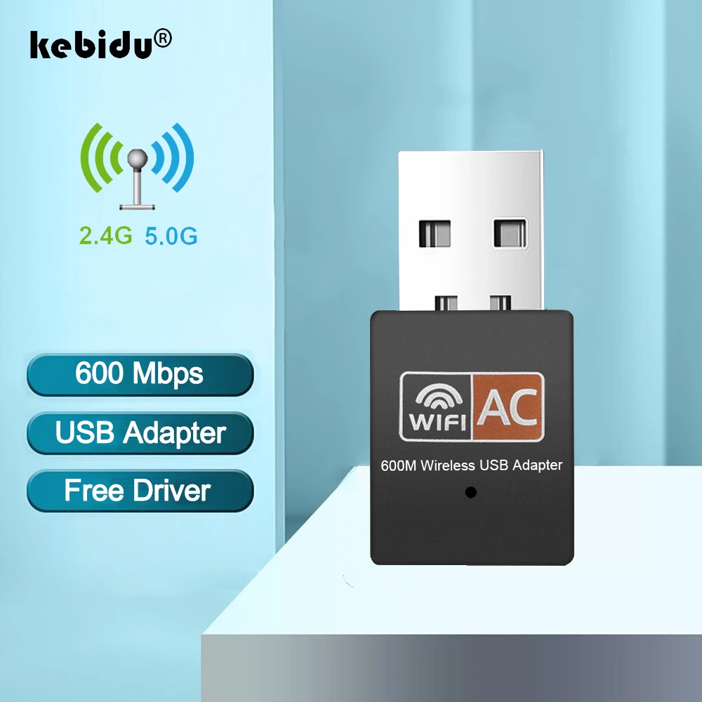 600Mbps USB WiFi Adapter WiFi Antenna Dongle Network Card Dual Band 2.4G 5GHz WiFi Ethernet For PC Laptop Desktop Free Driver
600Mbps USB WiFi Adapter WiFi Antenna Dongle Network Card Dual Band 2.4G 5GHz WiFi Ethernet For PC Laptop Desktop Free Driver