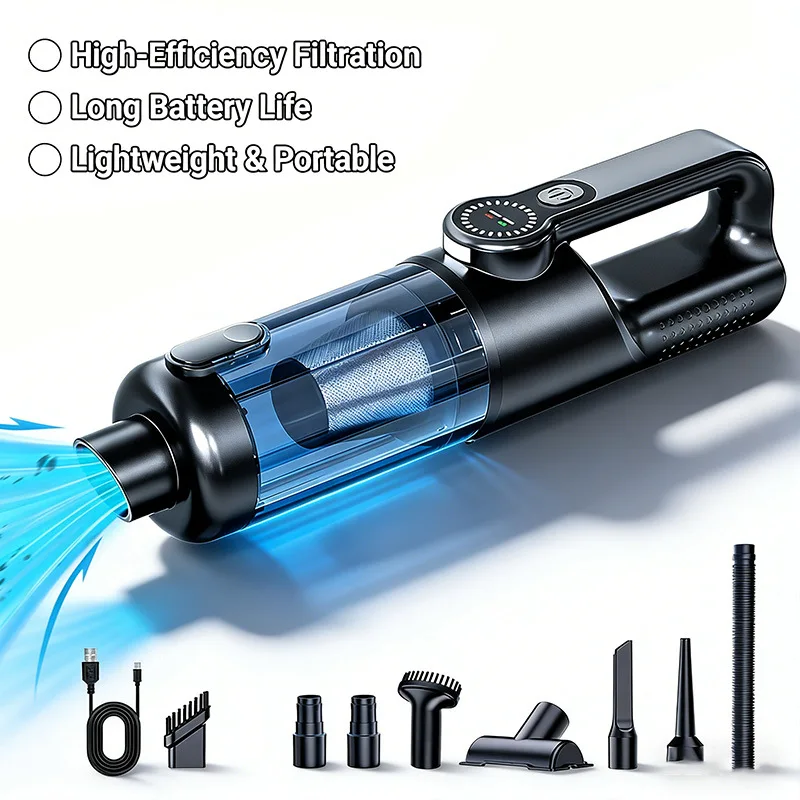 Автомобильный пылесос, беспроводной однокнопочный пылесборник, мощный портативный пылесос, большой всасывающий мини-ручной пылесос
Автомобильный пылесос, беспроводной однокнопочный пылесборник, мощный портативный пылесос, большой всасывающий мини-ручной пылесос