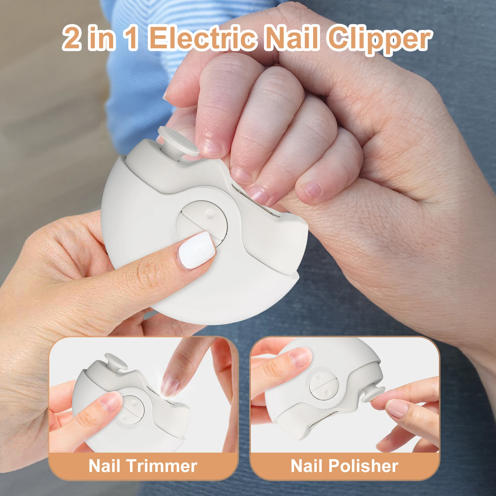 Electric Nail Clipper 2 in 1 Automatic Nail Trimmer Rechargeable Electric Nail Clipper for Adult Children Automatic Nail Clipper
Electric Nail Clipper 2 in 1 Automatic Nail Trimmer Rechargeable Electric Nail Clipper for Adult Children Automatic Nail Clipper