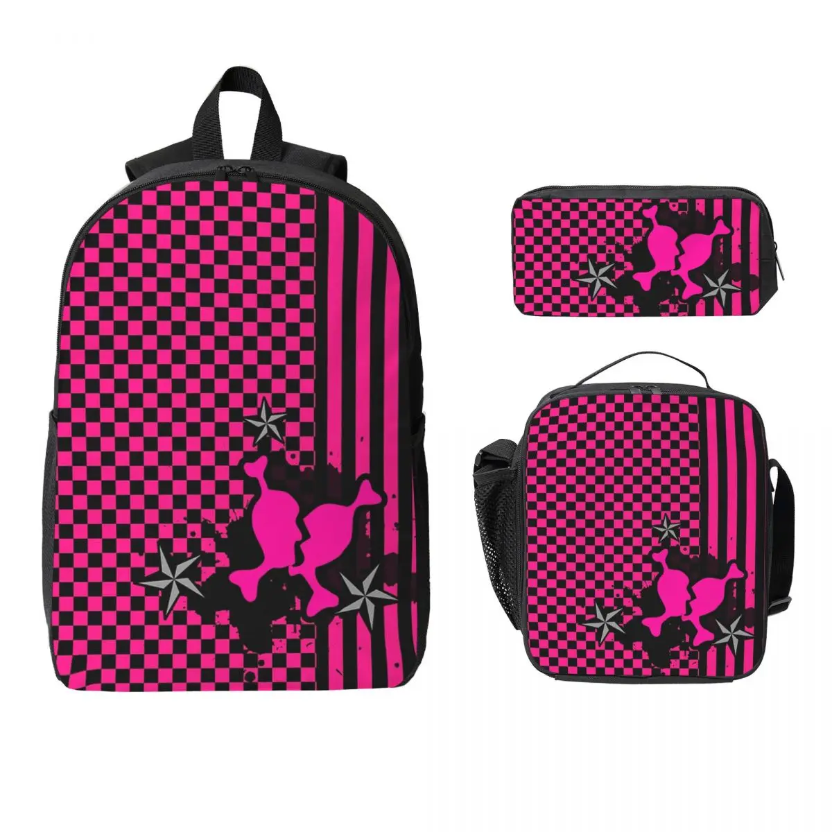 Punky Pink Emo Backpack Boys Girls BookBag School Bag Laptop Shoulder Bags 3ps Insulated Lunch Bag Pencil Case
Punky Pink Emo Backpack Boys Girls BookBag School Bag Laptop Shoulder Bags 3ps Insulated Lunch Bag Pencil Case