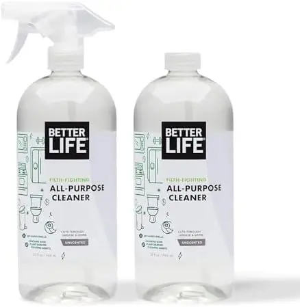 Better Life All-Purpose Cleaner 32oz (2-Pack) – Unscented Multi-Surface Spray for Home & Kitchen
Better Life All-Purpose Cleaner 32oz (2-Pack) – Unscented Multi-Surface Spray for Home & Kitchen