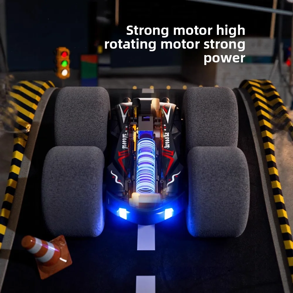 RC Stunt Car with Shock-Absorbing Foam Tires - Dual-Sided 360° Flip 2.4GHz Remote Control Car for Extreme Indoor Outdoor Action
RC Stunt Car with Shock-Absorbing Foam Tires - Dual-Sided 360° Flip 2.4GHz Remote Control Car for Extreme Indoor Outdoor Action