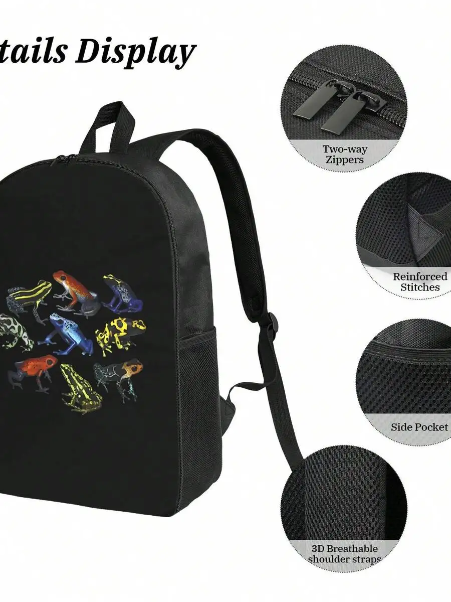 Colorful Poison Dart Frogs Print Backpack For Adults Stylish Durable Waterproof Casual School Travel Bag
Colorful Poison Dart Frogs Print Backpack For Adults Stylish Durable Waterproof Casual School Travel Bag