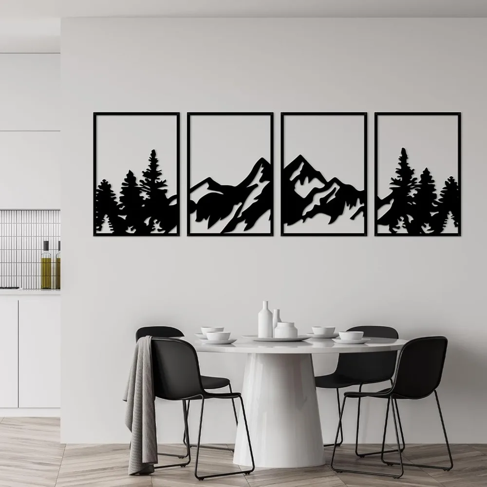 4 Pcs Metal Mountain Wall Art, Large Mountains Wall Decor, Mountain Rivers Decorative Painting Suitable For Living Room Bedroom
4 Pcs Metal Mountain Wall Art, Large Mountains Wall Decor, Mountain Rivers Decorative Painting Suitable For Living Room Bedroom