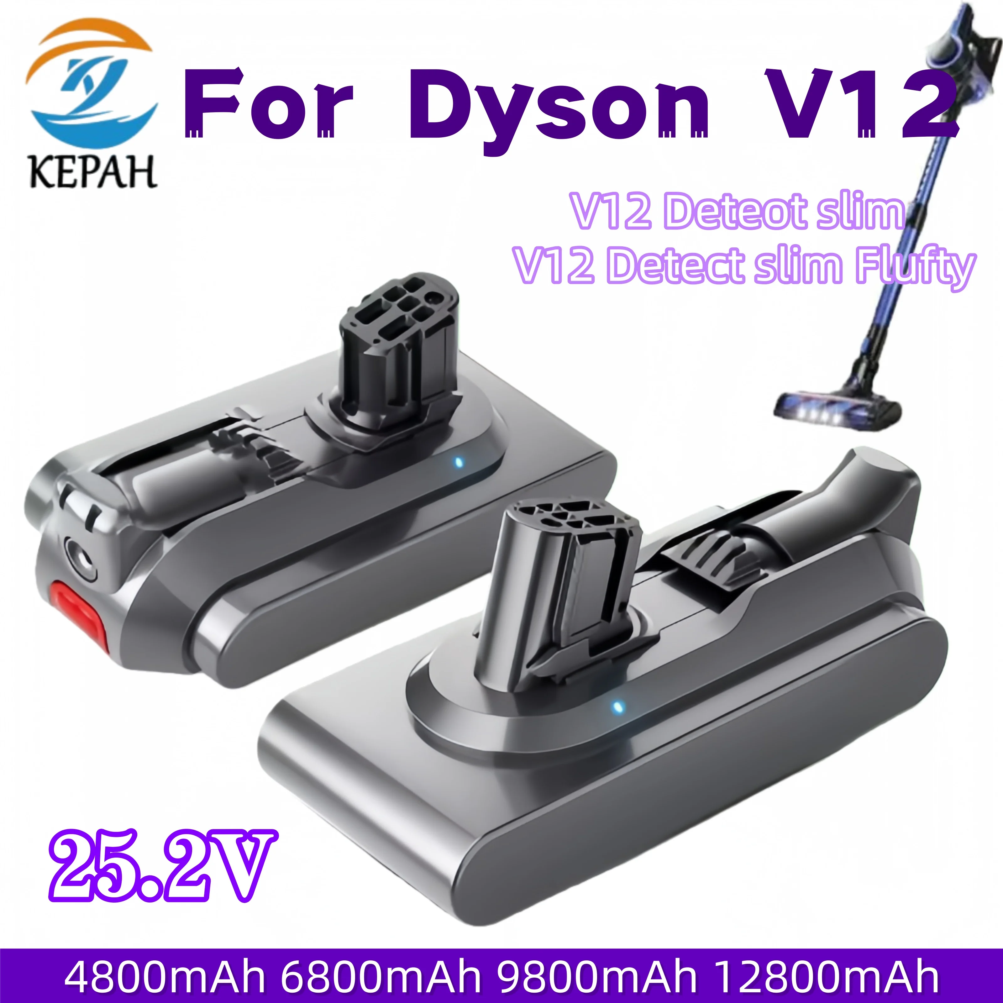 25.2V 12.8Ah Rechargeable Lithium Battery for Dyson V12|Dedicated for SV20 SV34 SV35 Absolute V12 Fluffy Cyclone Vacuum Cleaners
25.2V 12.8Ah Rechargeable Lithium Battery for Dyson V12|Dedicated for SV20 SV34 SV35 Absolute V12 Fluffy Cyclone Vacuum Cleaners