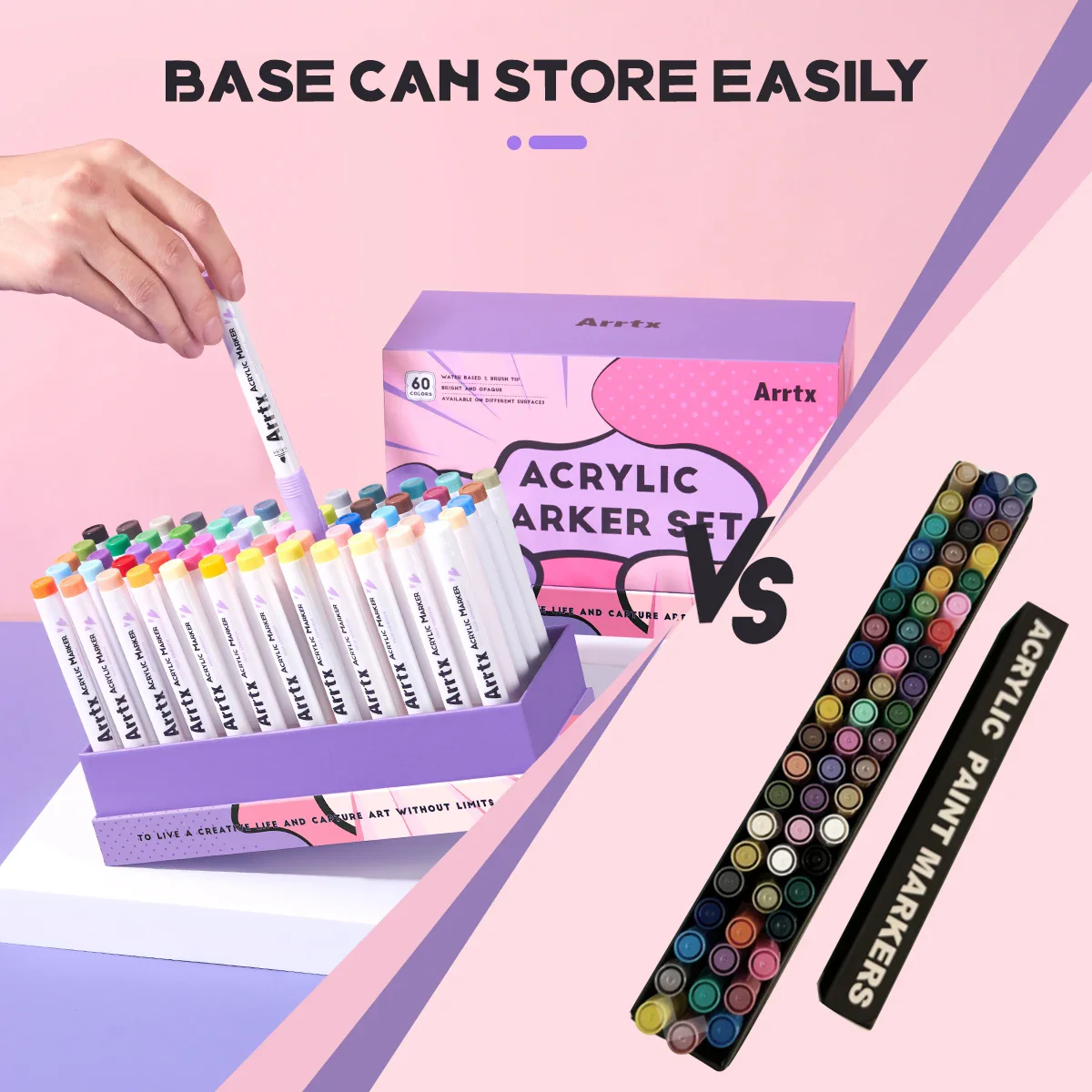60 Colors Paint Markers Paint Pens, Acrylic Markers Brush Tip for Rock Painting, Wood, Canvas, DIY Crafts Making
60 Colors Paint Markers Paint Pens, Acrylic Markers Brush Tip for Rock Painting, Wood, Canvas, DIY Crafts Making