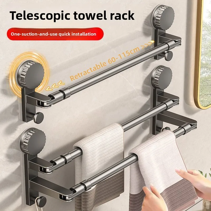 Retractable Towel Bar, Suction Cup, No Punching Toilet, Bathroom, Toilet, Wall-mounted Slippers, Clothes Drying Storage Rack
Retractable Towel Bar, Suction Cup, No Punching Toilet, Bathroom, Toilet, Wall-mounted Slippers, Clothes Drying Storage Rack