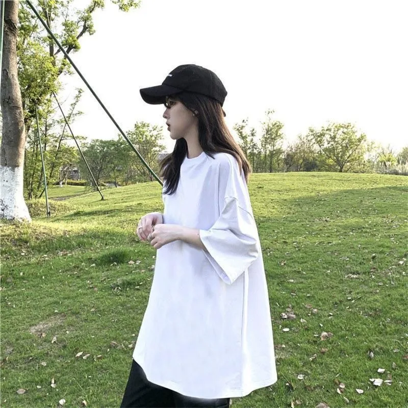 Loose and Versatile Slim Short Sleeved T-shirt for Women Pure Cotton Bottom Half Sleeve Top for Students Spring and Summer 2024
Loose and Versatile Slim Short Sleeved T-shirt for Women Pure Cotton Bottom Half Sleeve Top for Students Spring and Summer 2024