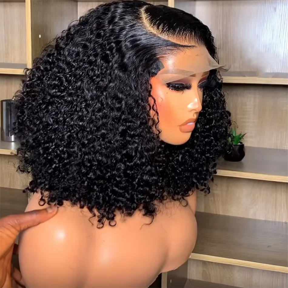 Deep curl wave short bob wig human hair high definition full lace front wig supplier raw Indian virgin lace black female front 
Deep curl wave short bob wig human hair high definition full lace front wig supplier raw Indian virgin lace black female front